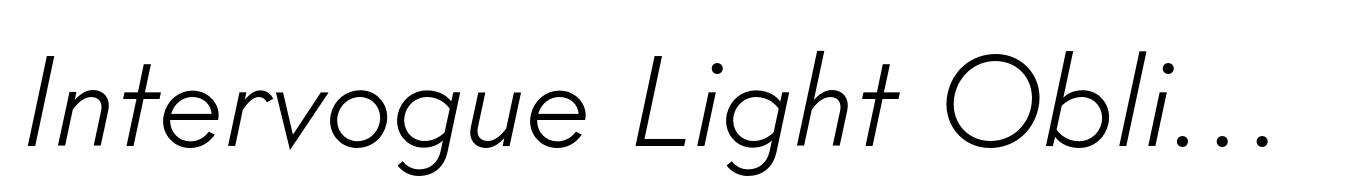 Intervogue Light Oblique